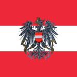Flagge Austria mit Adler
