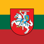 Flagge Litauen mit Wappen