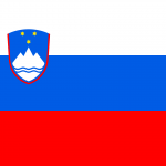 Flagge Slowenien mit Wappen – Zuschnitt