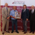 v.l.n.r.: BDS Ing. Ernst Bauer, BEd, BD OSR Dipl.-Päd. Ing. Berthold Kunitzky, Schul-Qualitätsmanager Thomas Bäuerl, BD OSR Markus Fuchs