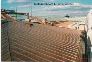 Kupferblechdach bis zum Horizont